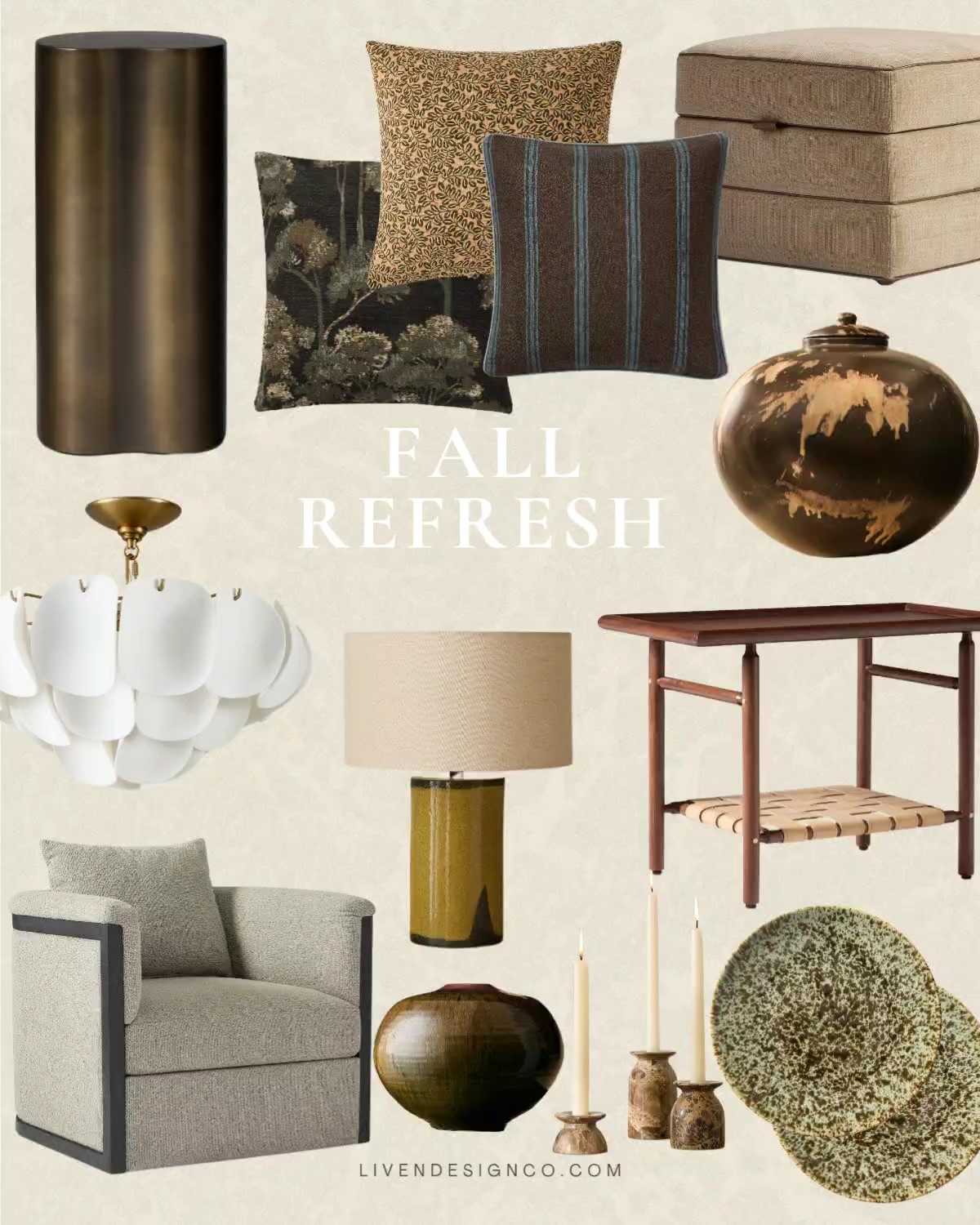 West Elm fall refresh. Home decor. Modern decor. Ceramic vase. Pottery. Armchair. Modern side table. Throw pillows. Living room. Ottoman. Statement chandelier. Stoneware dinnerware 

#LTKSeasonal #LTKHome #LTKSaleAlert