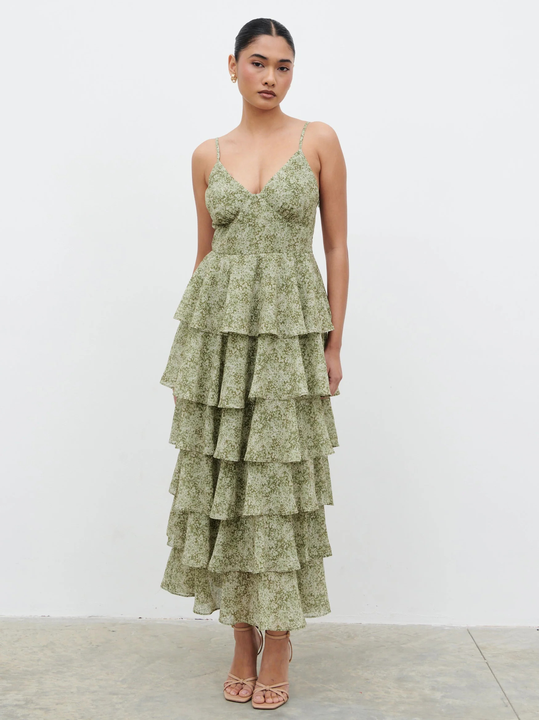 Lissy Ruffle Midaxi Dress | Pretty Lavish (UK)