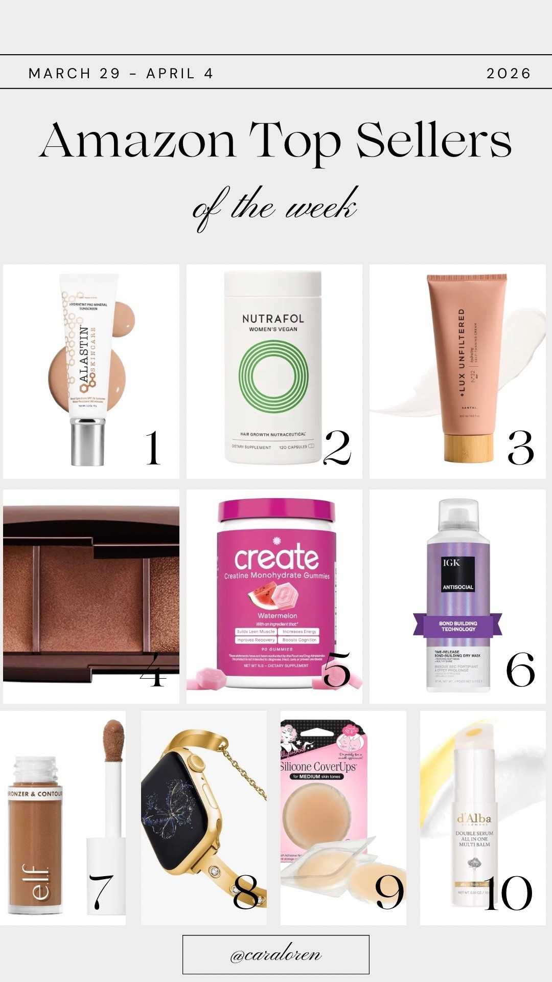 Last week’s Amazon best sellers

#LTKBeauty