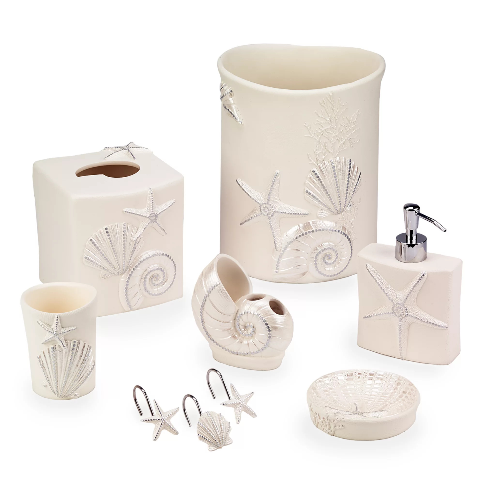 Sequin Shells Bathroom Accessories Collection | Kohl's