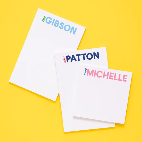 Personalized Teacher Notepad | Joy Creative Shop