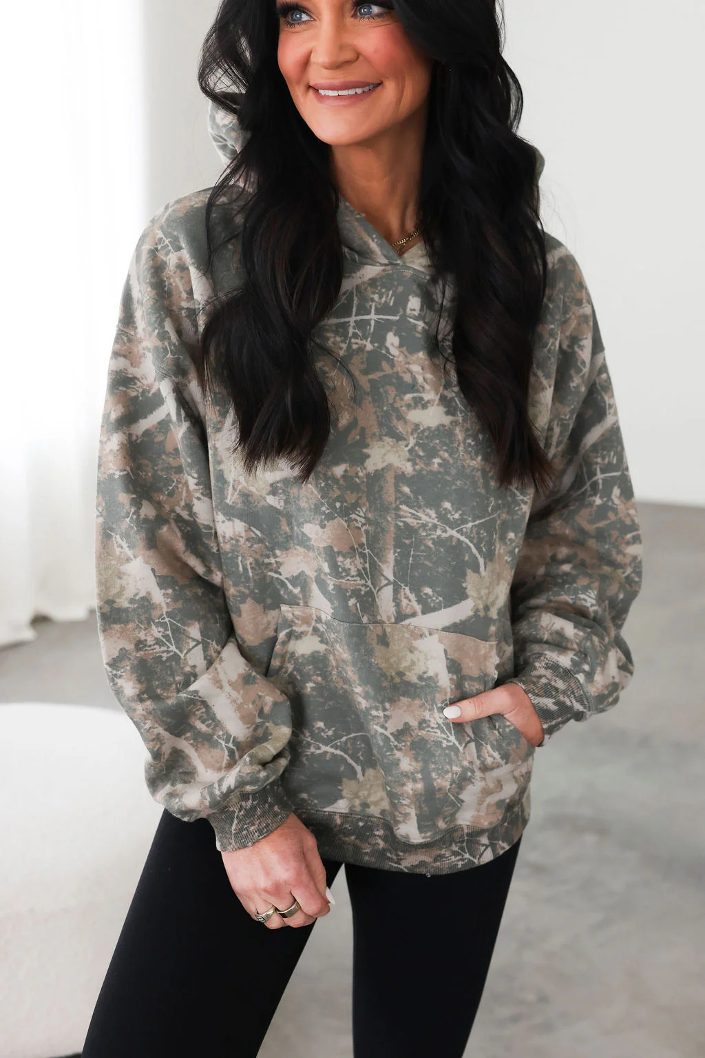 Tobacco Camo Hoodie by Lily & Lottie | Lauriebelles