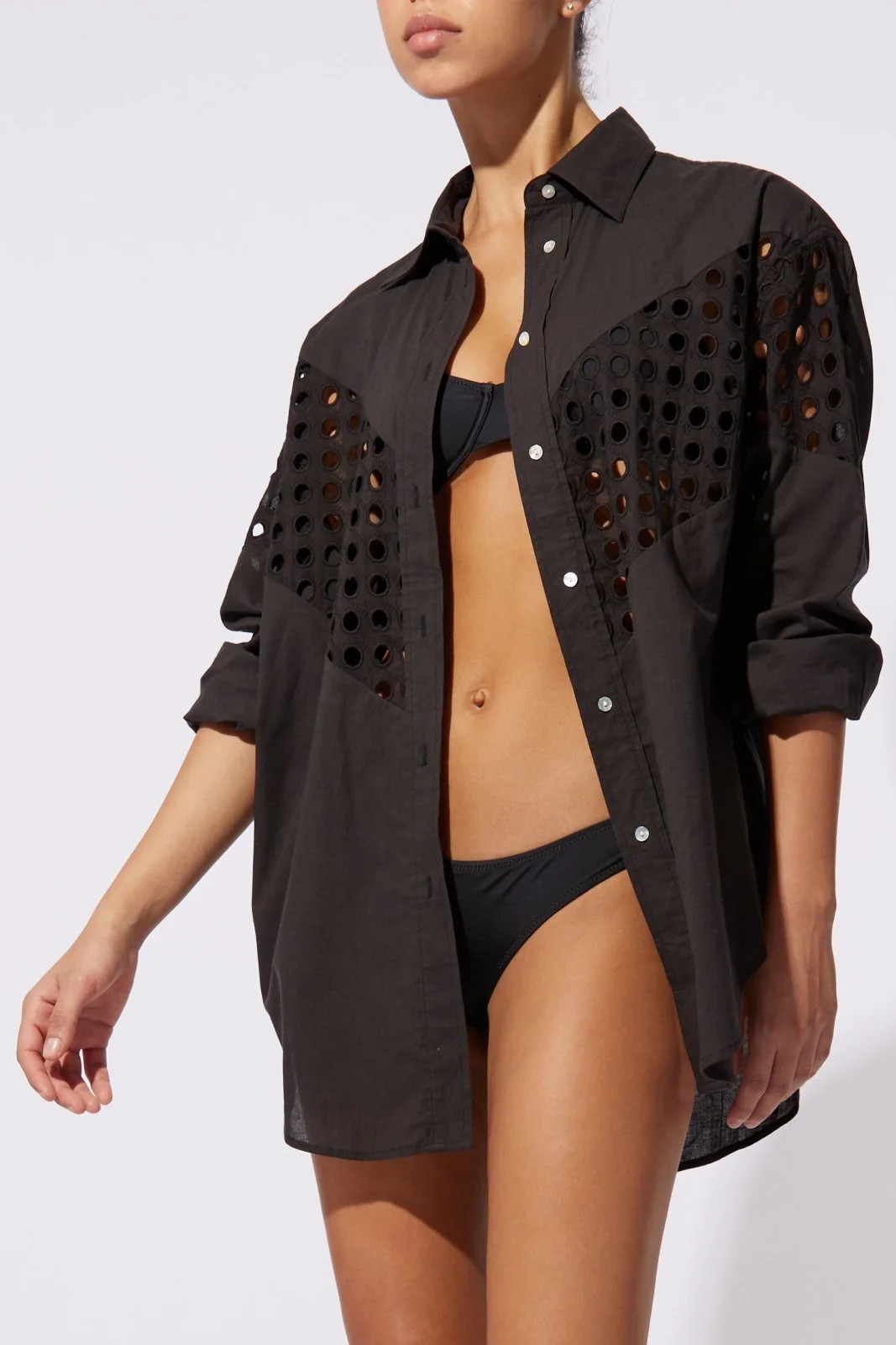 The Arlette Shirt in Blackout Eyelet | Solid & Striped