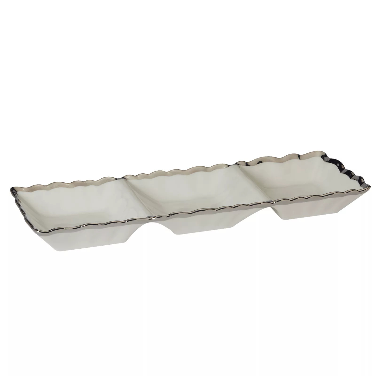 Certified International Regency Silver 3 Section Serving Tray, Multi | Kohl's