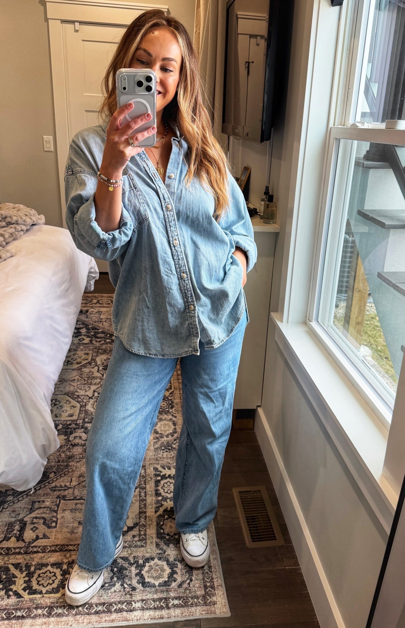 Denim on denim ✨ 

#LTKWorkwear #LTKmomlife #LTKootd