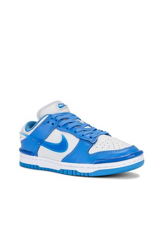 Nike Dunk Low Twist Sneaker in Photon Dust, University Blue, & White from Revolve.com | Revolve Clothing (Global)