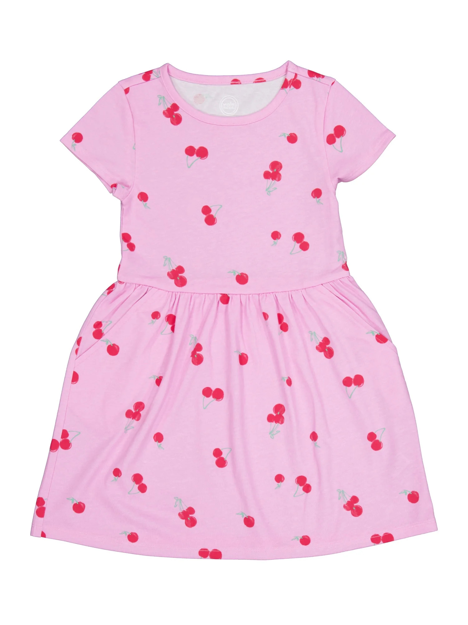 Wonder Nation Girl's Short Sleeve Play Dress, Sizes 4-18 & Plus | Walmart (US)