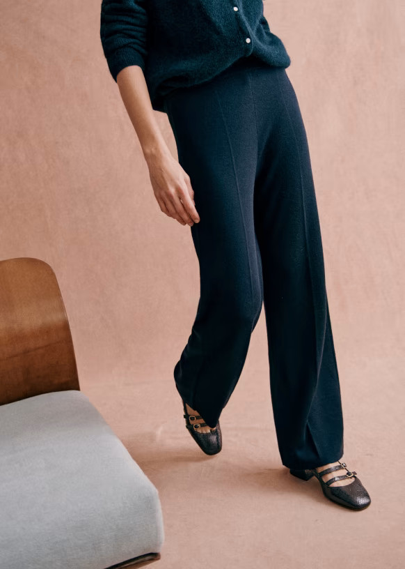 Matthew Pants - Rosewood - Merino Wool - Sézane | Sezane Paris