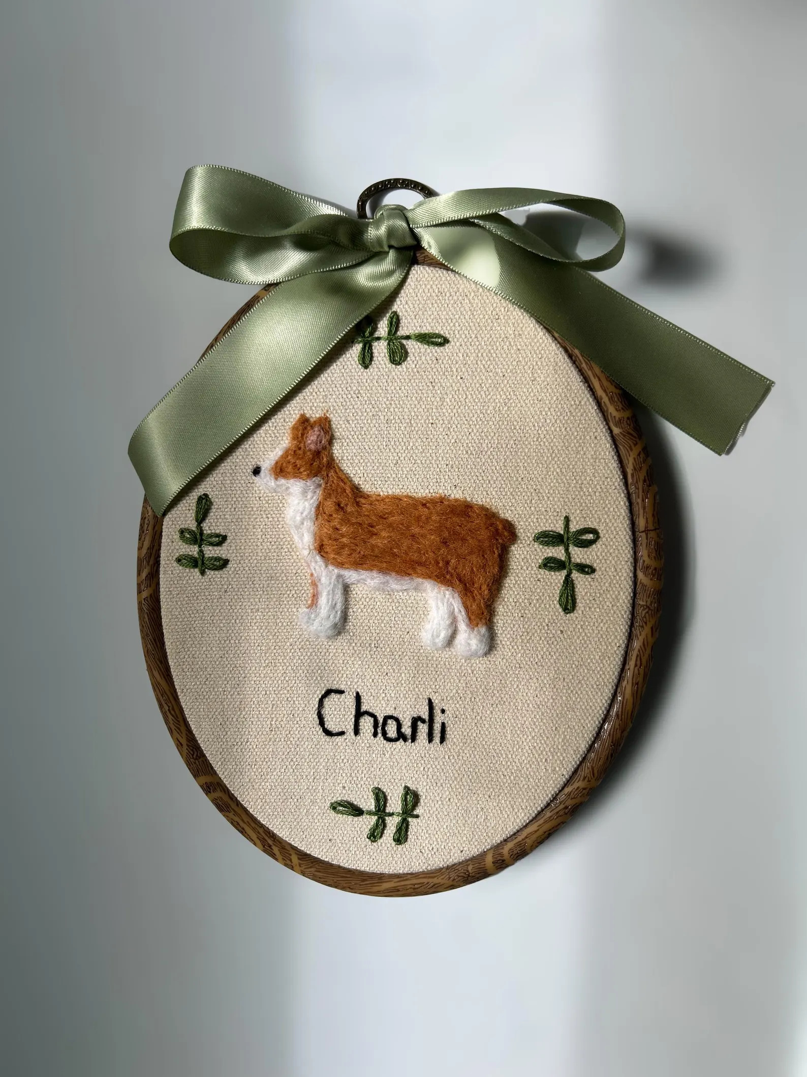 Custom Needle Felted Pet Portrait Embroidery Hoop Art - Etsy | Etsy (US)