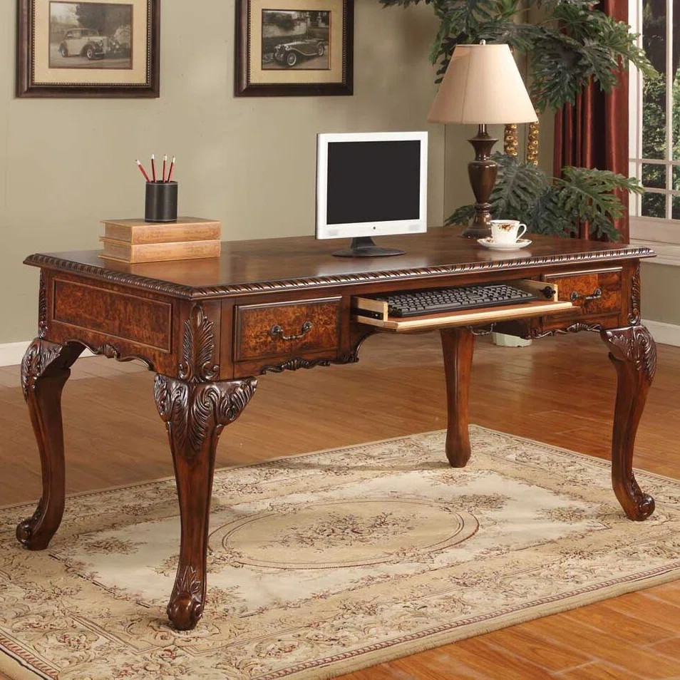 Viaan Solid Wood Writing Desk | Wayfair North America