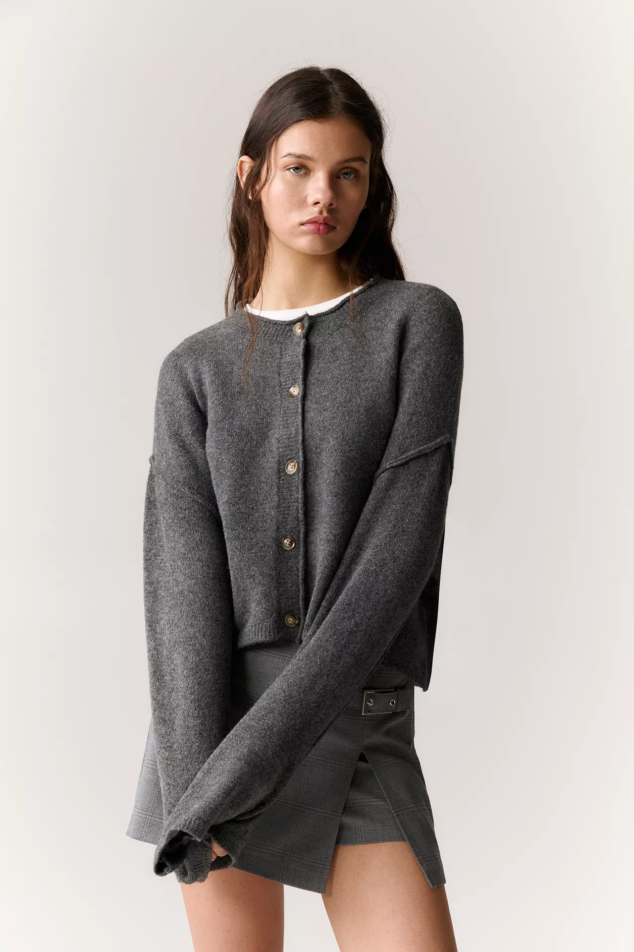 Buttoned cardigan | PULL and BEAR UK