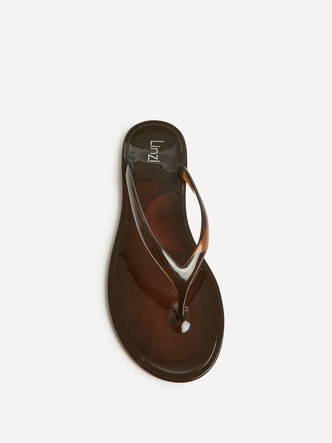 Marine Brown Jelly Flip Flops | Linzi Shoes