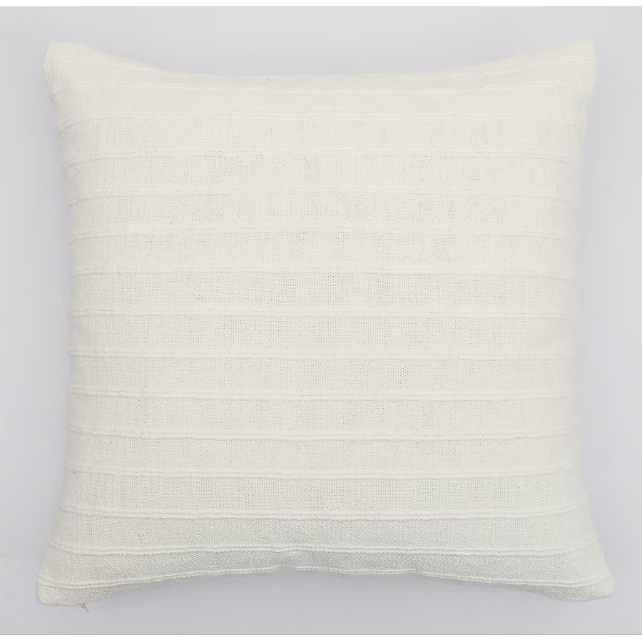allen + roth 20-in x 20-in Ivory Square Indoor Decorative Pillow | Lowe's