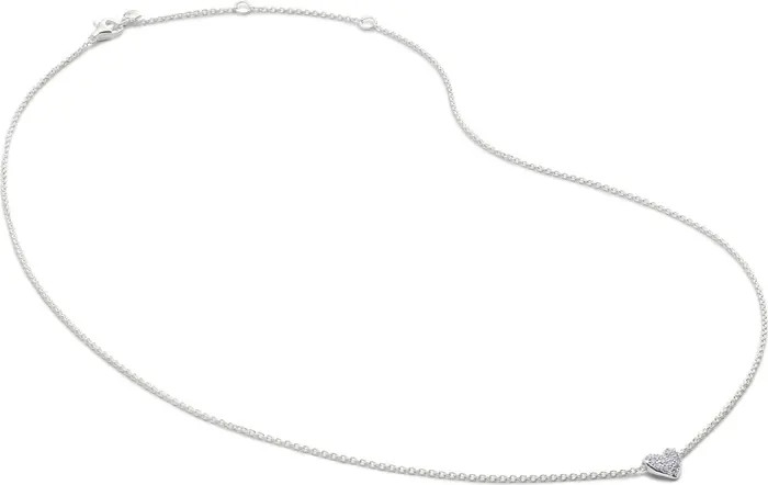 Monica Vinader Lab-Created Diamond Heart Charm Necklace | Nordstrom | Nordstrom