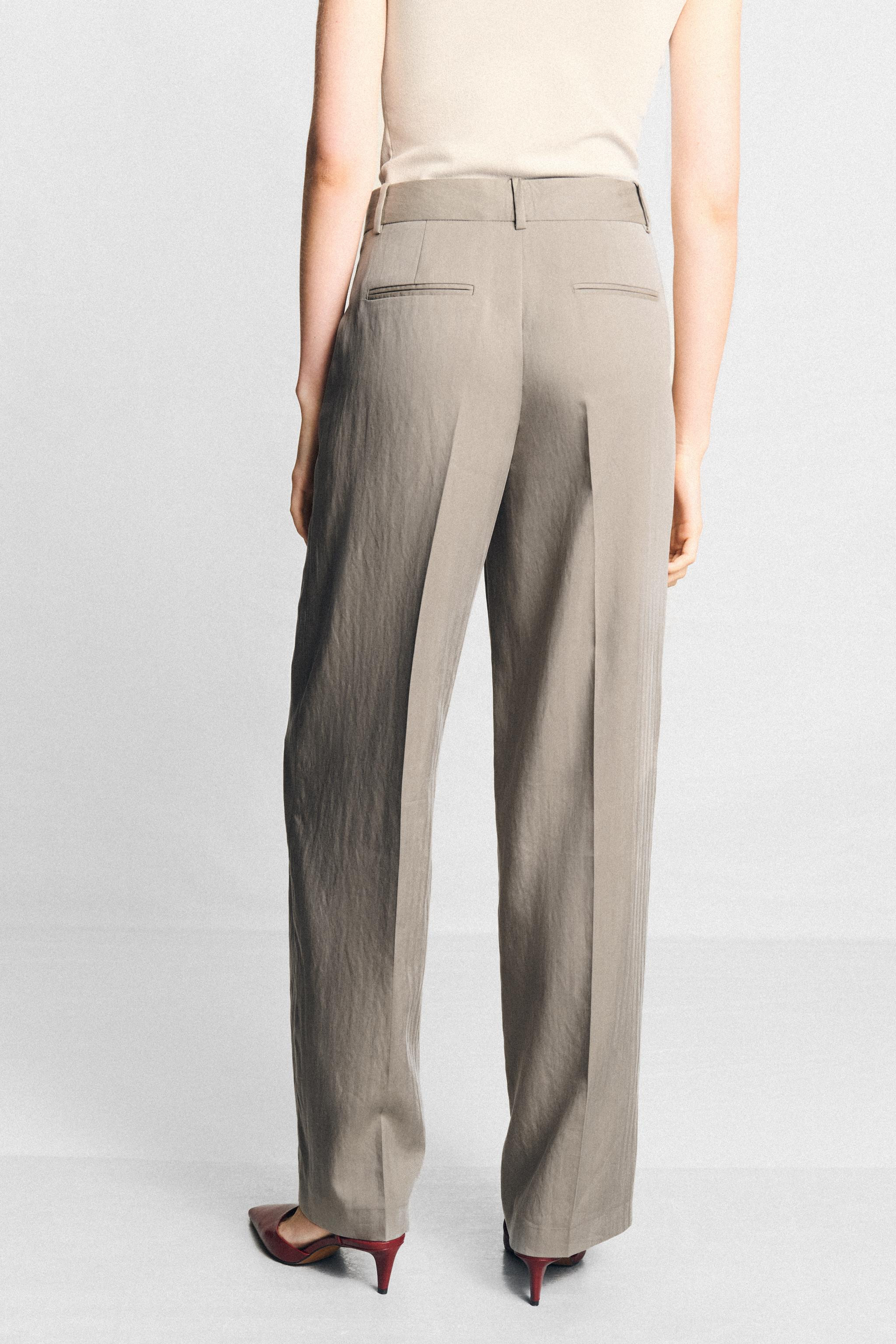 HIGH-WAIST STRAIGHT-LEG TROUSERS | Zara UK