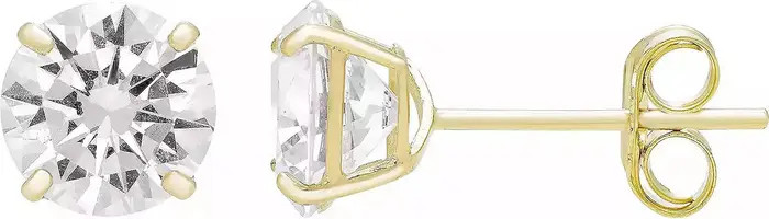 14K Gold Cubic Zirconia 4mm Stud Earrings | Nordstrom Rack