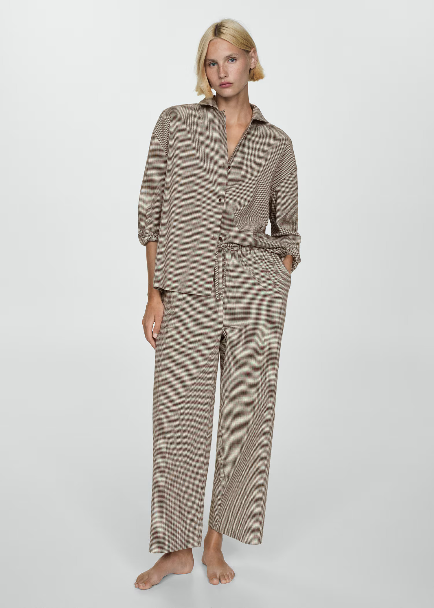 Langer Baumwoll-Pyjama - Damen | MANGO Deutschland | MANGO (DE)