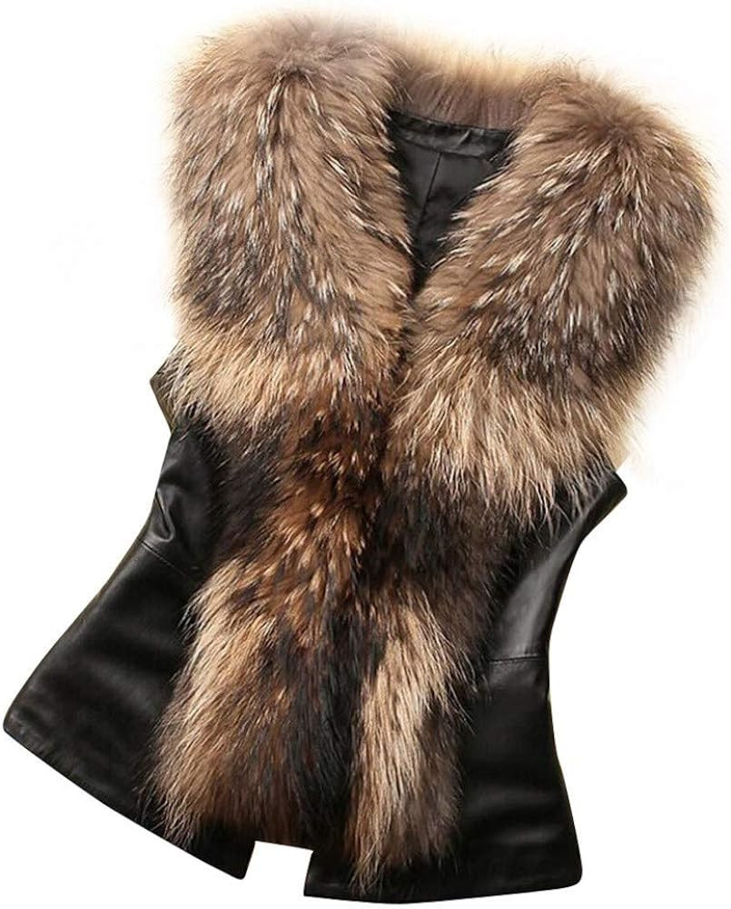 Nevera Women Faux Fur Vest Jacket Sleeveless Winter Body Warm Coat Waistcoat Gilet | Amazon (US)