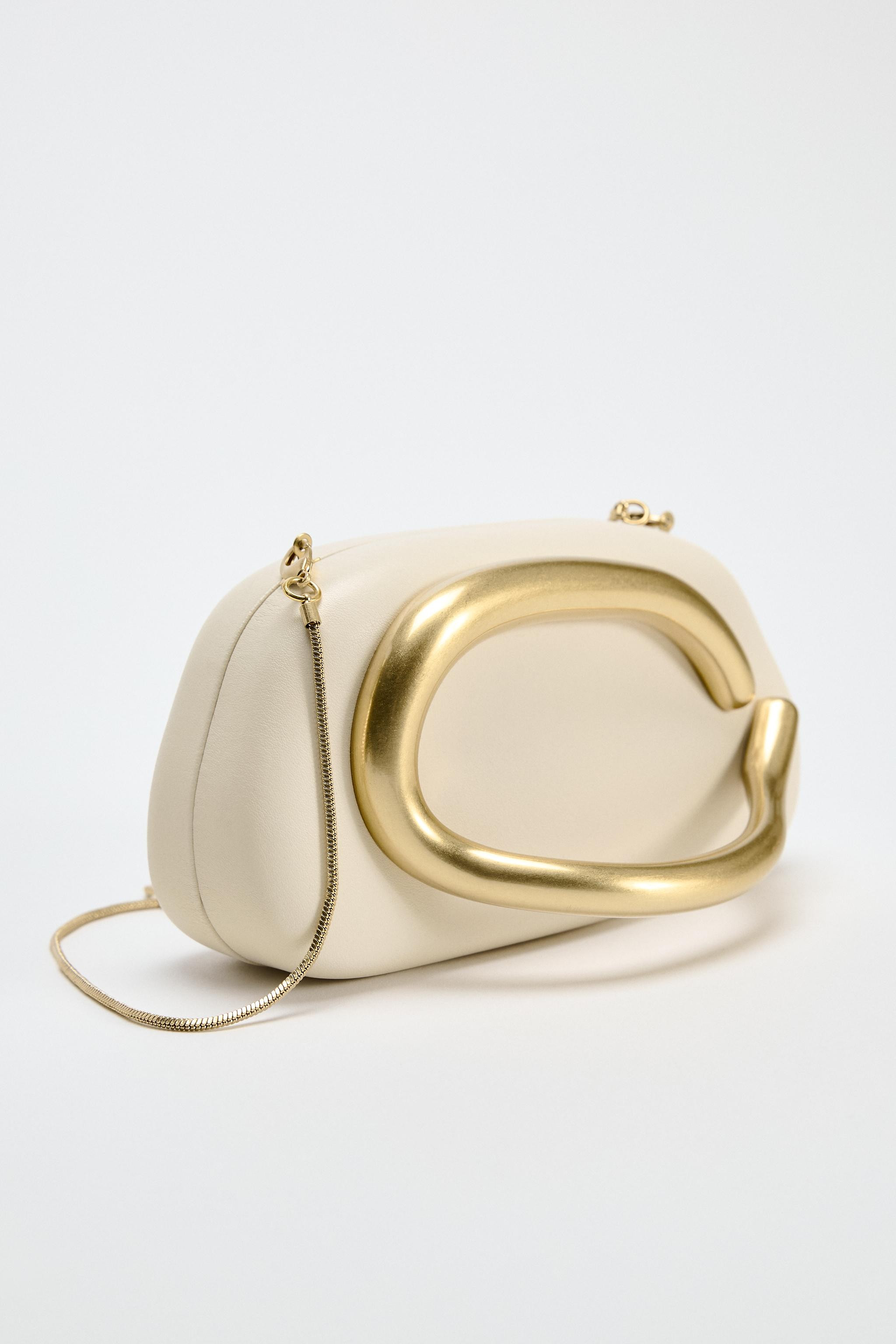 GOLD CLASP BOX BAG | Zara UK