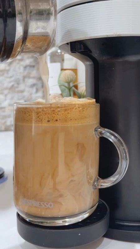 Nespresso machine + frother 🖤 best coffee!! 

#LTKhome #LTKFind #LTKGiftGuide
