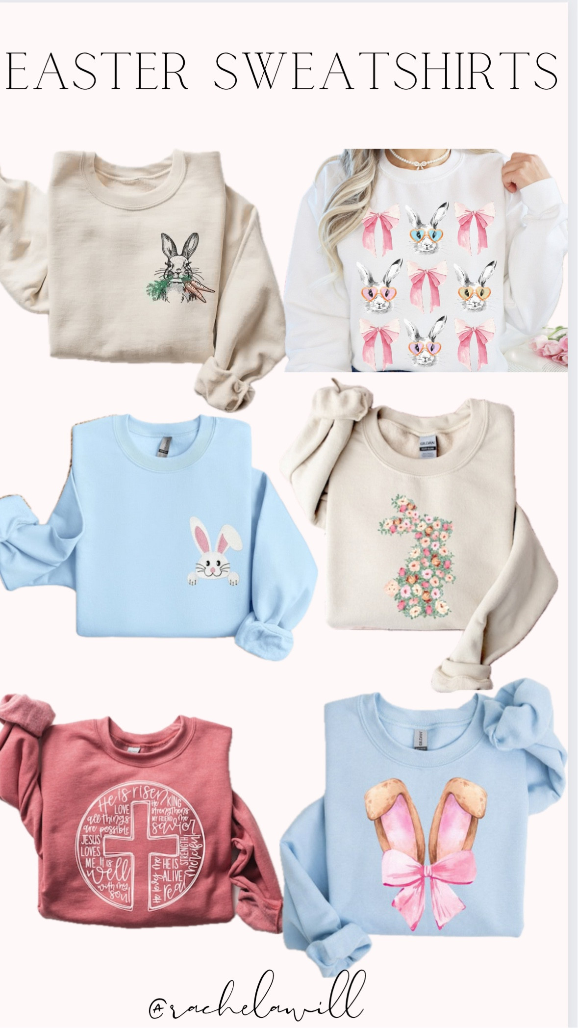 How fun are these Easter sweatshirts! 🐰

It’s still cold in SO many places so these are perfect! 🤍

#easter #easteroutfits #easterholiday #eastersweatshirt #easterpullover #easter #holiday #sweatshirt #preppy #preppyeaster 

#LTKsalealert #LTKSeasonal