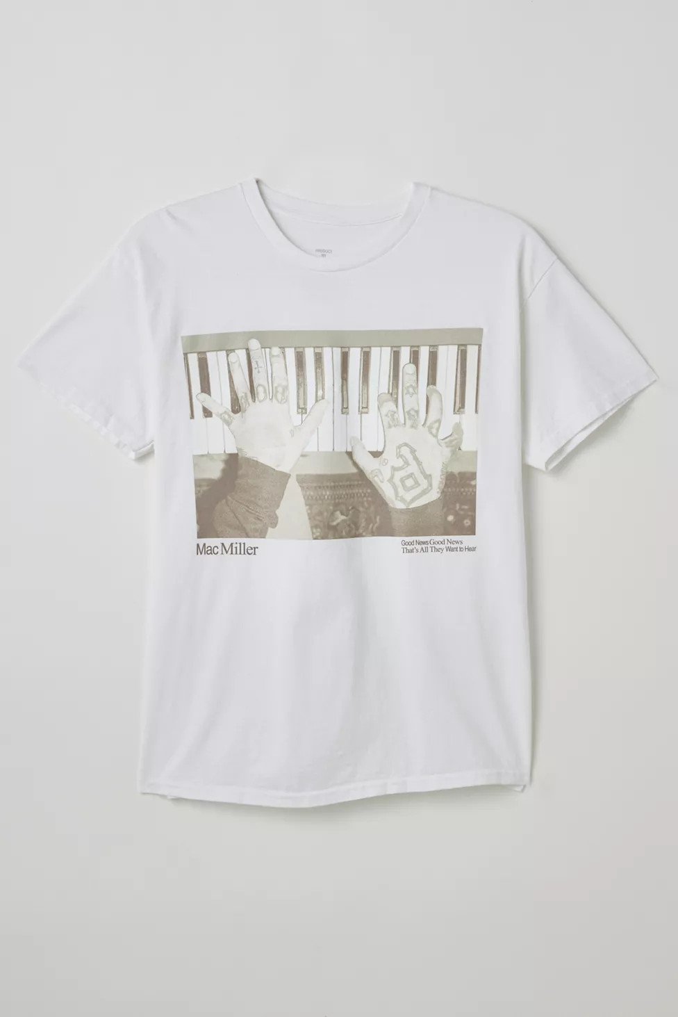 Mac Miller Piano Photo Graphic Tee | Urban Outfitters (US and RoW)