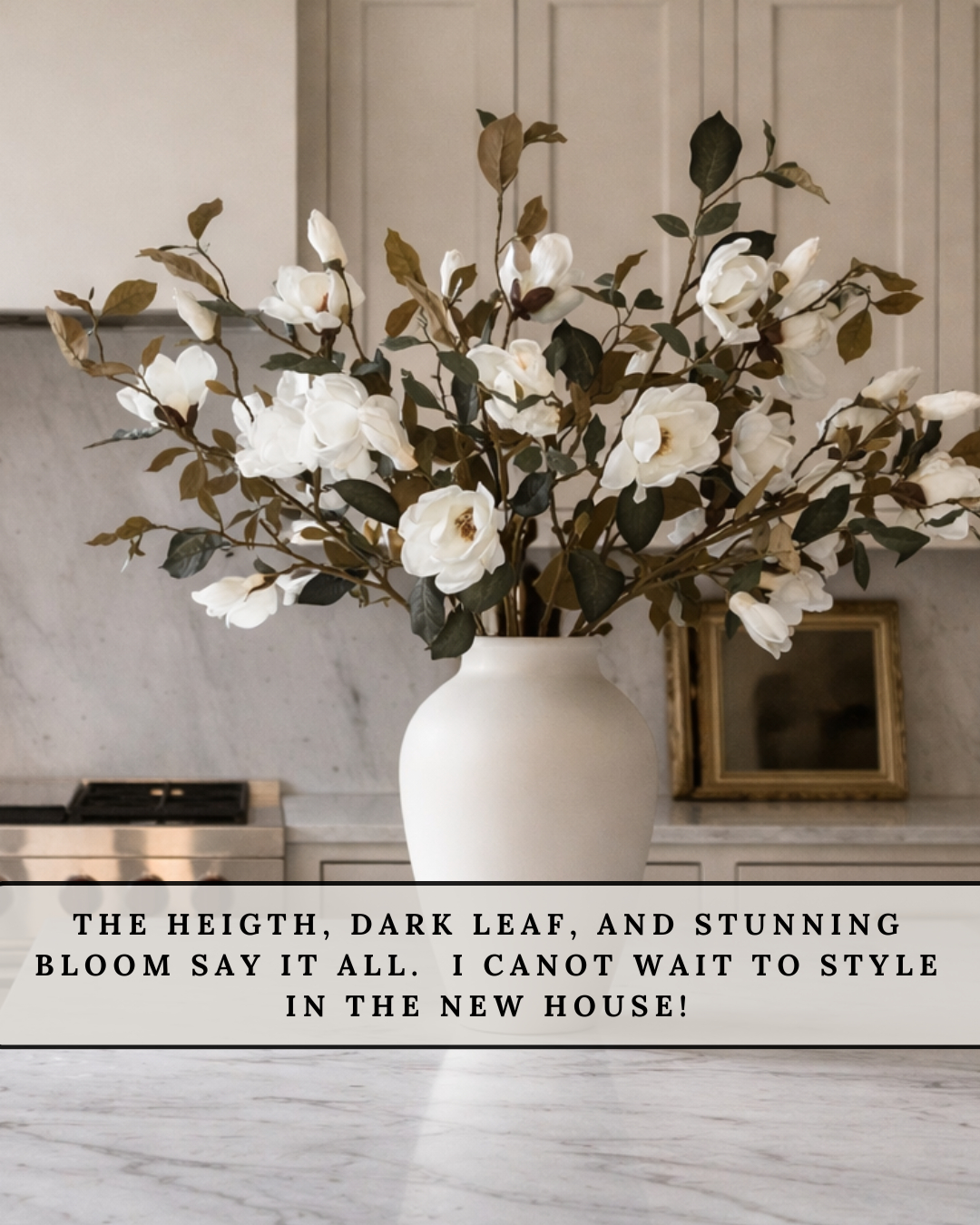 Trending Now — STATEMENT MAGNOLIA STEMS

The MAGNOLIA STEM trend is everywhere right now, and these deliver that elegant designer look effortlessly. The tall height, rich dark leaves, and full blooms create a beautiful statement in any vase or centerpiece. Perfect for kitchens, entry tables, or living rooms when you want a simple but elevated touch of nature.

#Amazon #TheHillaryStyle #AmazonHome #DesignerLookForLess #LuxuryForLess #HomeDecorInspo #NeutralHomeStyle #ModernLuxury #FloralStyling #HomeUpgrade 

 #LTKU #LTKOver40 #LTKHome