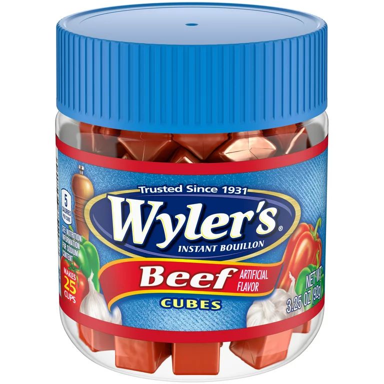 Wyler's Instant Bouillon Beef Flavored Cubes, 3.25 oz Jar - Walmart.com | Walmart (US)