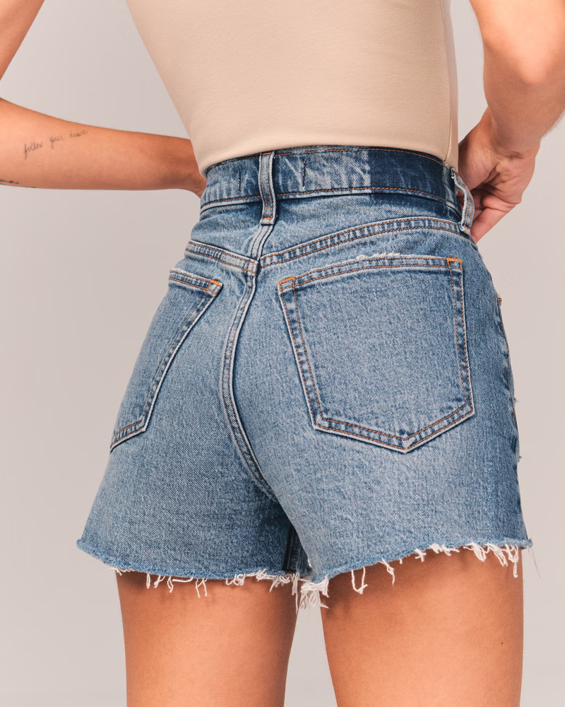 Women's High Rise Mom Shorts | Women's Bottoms | Abercrombie.com | Abercrombie & Fitch (US)
