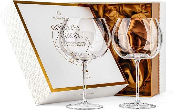 GLASSIQUE CADEAU Large 25 oz Copa de Balon Cocktail Glasses | Set of 2 | Big Crystal Balloon Gobl... | Amazon (US)