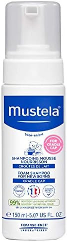 Mustela Cradle Cap Foam Shampoo for Newborn - Baby Shampoo - with Natural Avocado - 5.07 Fl Oz | Amazon (US)