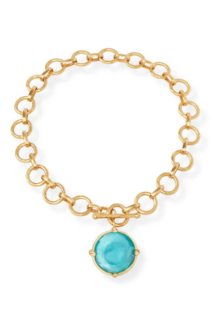 Julie Vos Honeybee Iridescent Bahamian Blue Statement Necklace | The Willow Tree