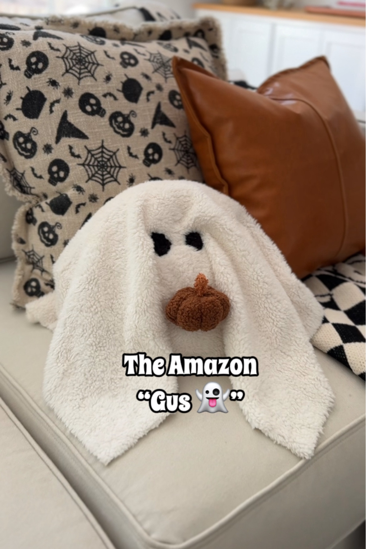 The look alike for the pottery barn Gus ghost pillow! 

#LTKSaleAlert #LTKHome #LTKFindsUnder50