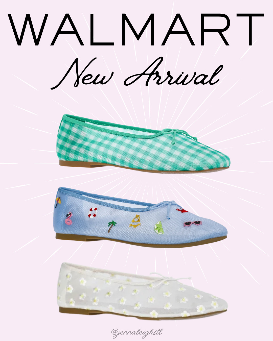 Remember these No Boundaries mesh ballet flats from Walmart? They are back in a couple new patterns and just as cute as before. 

 #LTKootd #LTKSeasonal #LTKMidsize