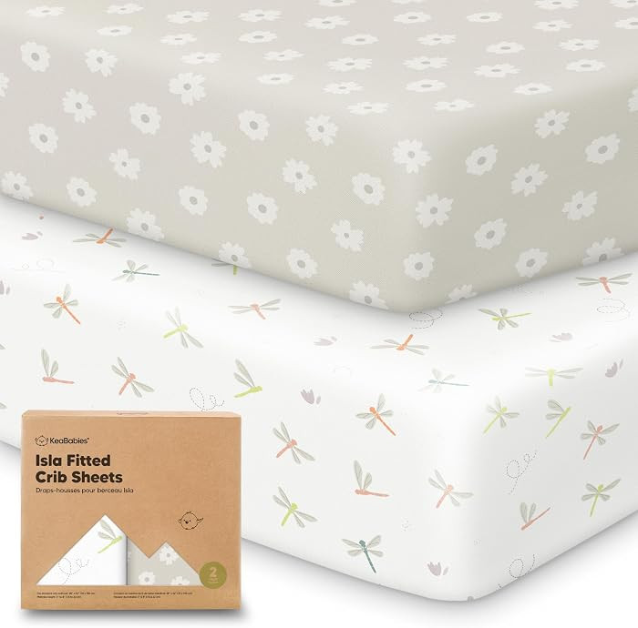 KeaBabies 2-Pack Baby Crib Sheets for Boys, Girls - 52x28 Viscose Derived from Bamboo Toddler Bed... | Amazon (US)