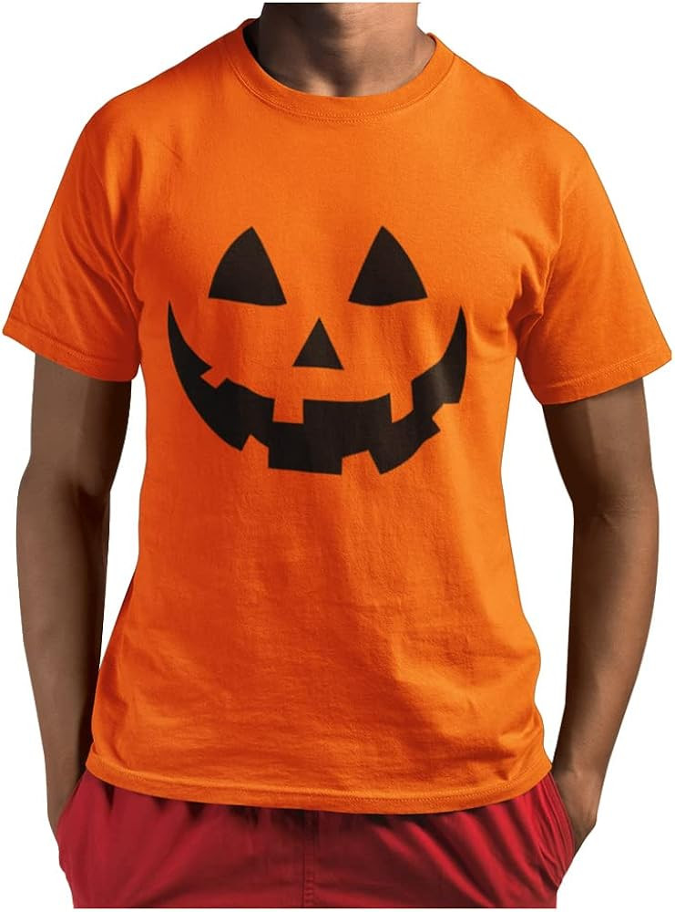 Tstars Pumpkin Halloween Shirt for Men - Scary Jack-O'-Lantern Face Graphic Tee, Fun Gift for Hal... | Amazon (US)