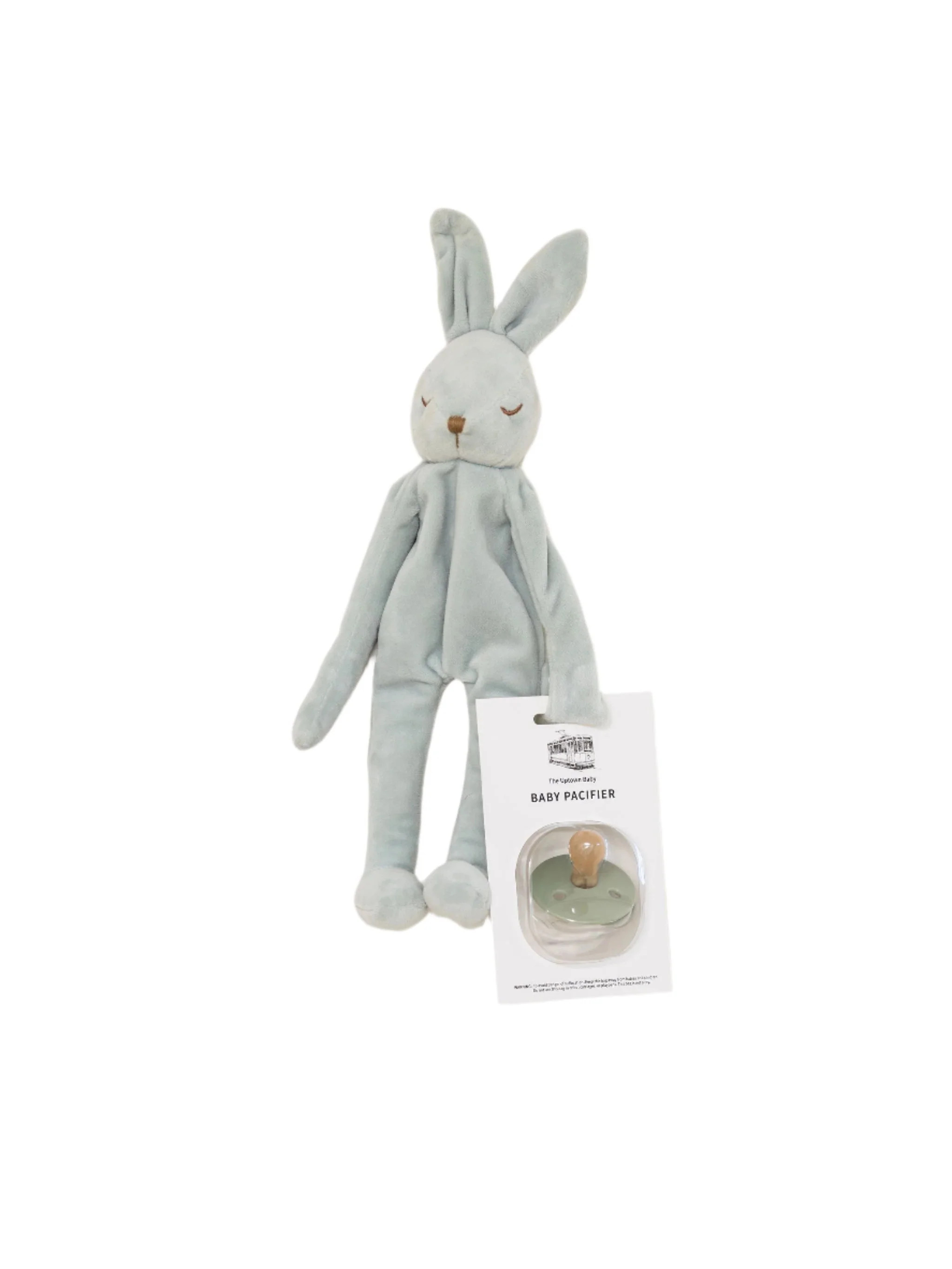 Bunny Lovey / Paci Holder - Sage Green | The Uptown Baby