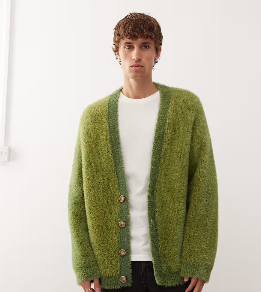 COLLUSION Fluffy green cardigan | ASOS (Global)