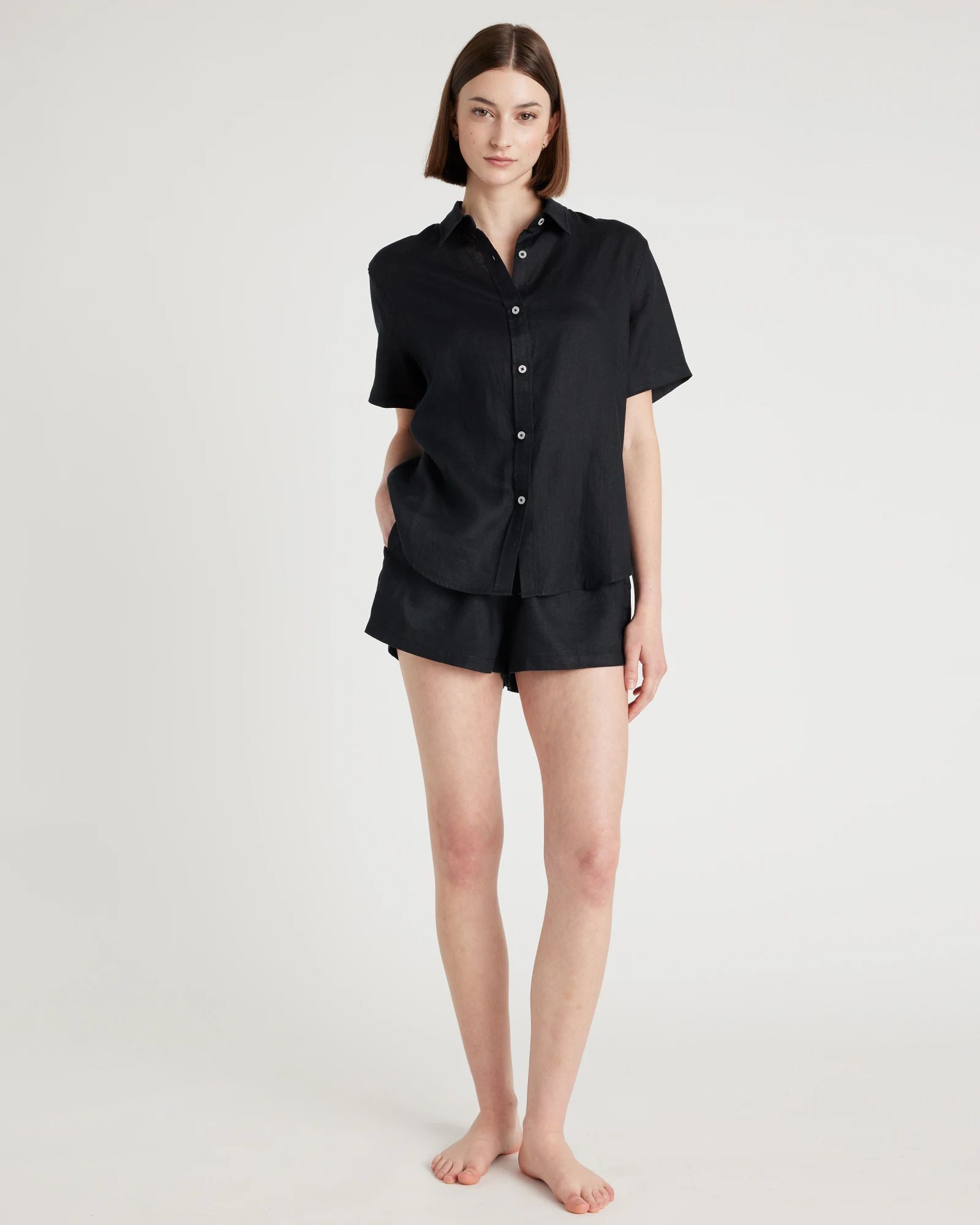100% European Linen Shorts Pajama Set | Quince