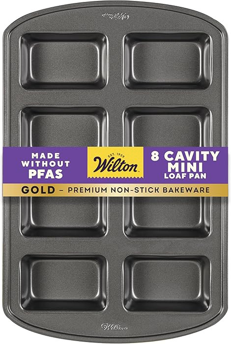 Wilton Gold Non-Stick Mini Loaf Pan, Stainless Steel Bakeware, Made without PFAS, Packaging May V... | Amazon (US)