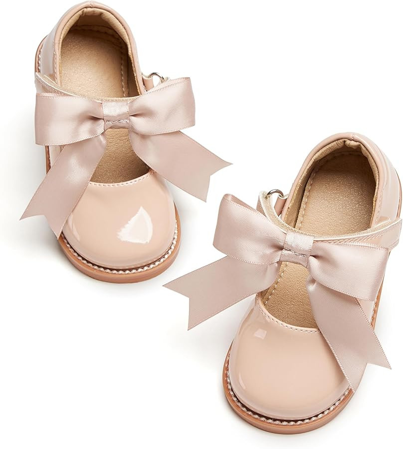 ESTINE Toddler Kids Bow School Uniform Oxford-Little Girls Flower Dress Party Shoes | Amazon (US)