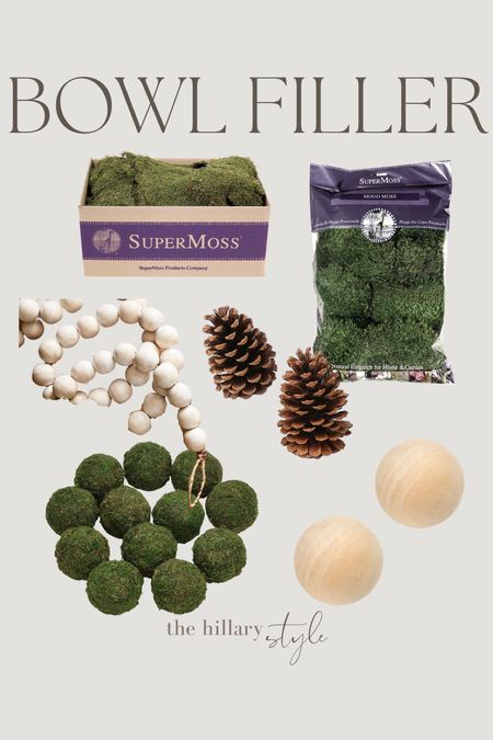 Here’s a collection of bowl filler that I have in my home, and are affordable!

Moss. Greenery. Pinecones. Bead garland. Pottery barn. Crate and barrel. West elm. Target. Amazon. Cb2. Arhaus. 

#LTKsalealert #LTKstyletip #LTKhome