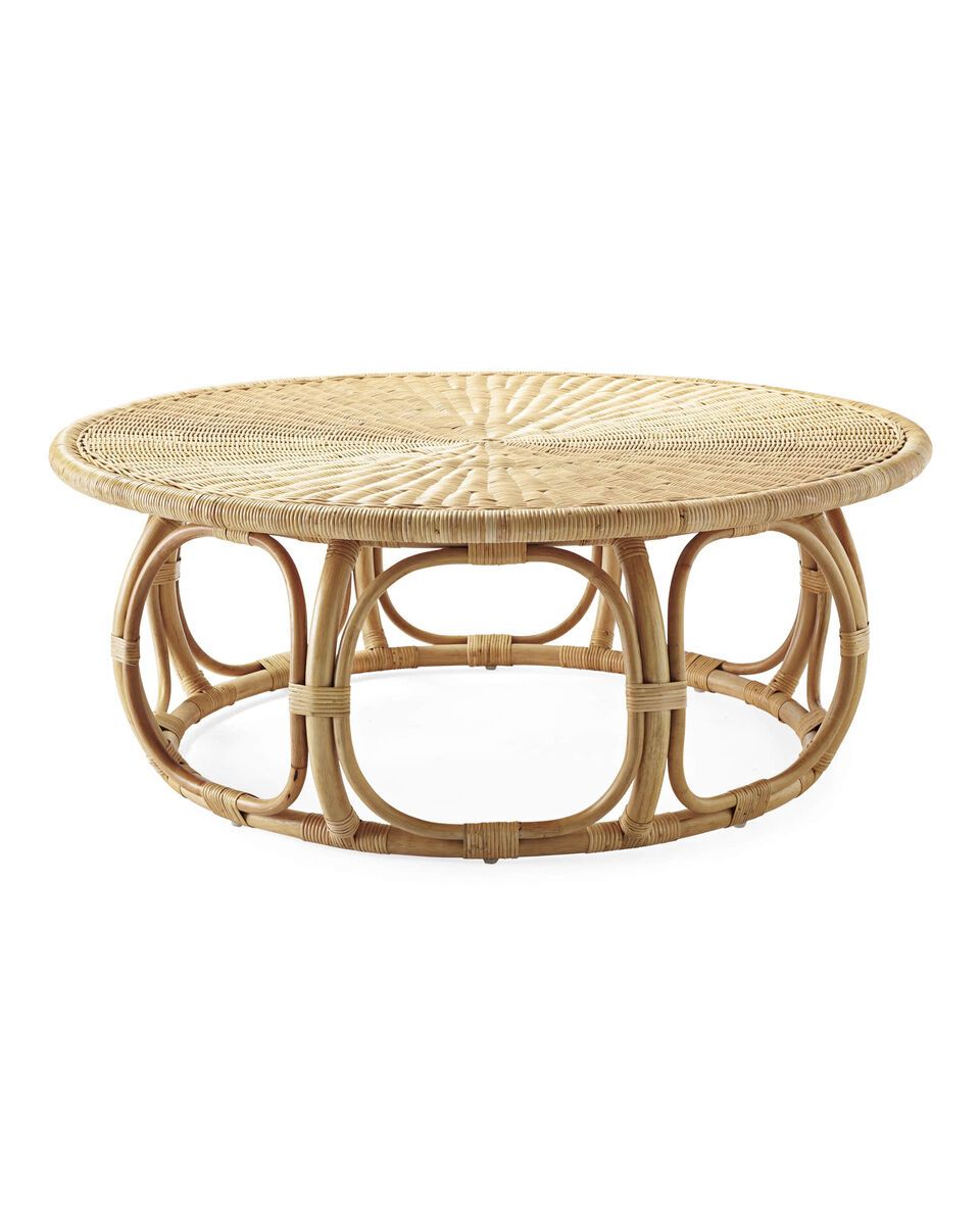 Anguilla Rattan Coffee Table | Serena and Lily