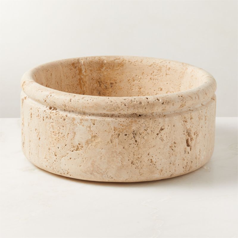 Condesa Travertine Bowl | CB2 | CB2