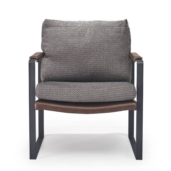 24" Amelie Mid-Century Modern Armchair Distressed Gray - Adore Décor | Target