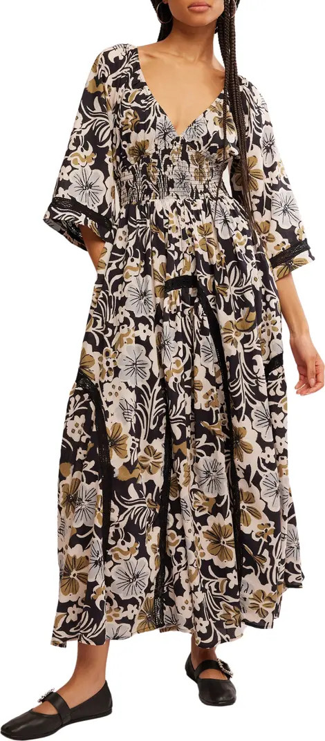 Printed Smocked Waist Maxi Dress | Nordstrom Rack