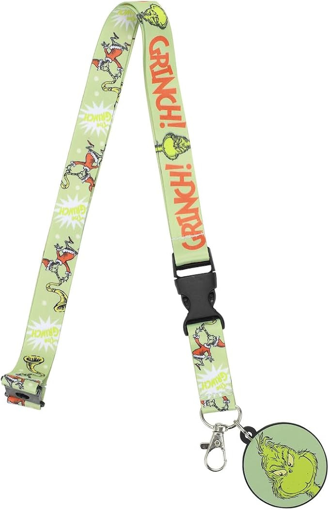 The Grinch Lanyard With Rubber Character Charm | Amazon (US)