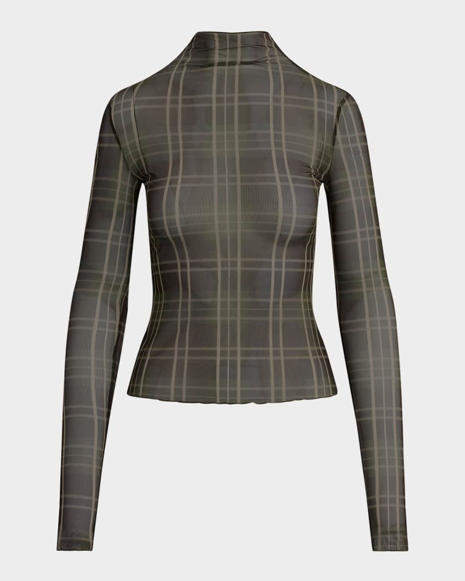 The Sheer Fantasy Turtleneck Top | Neiman Marcus