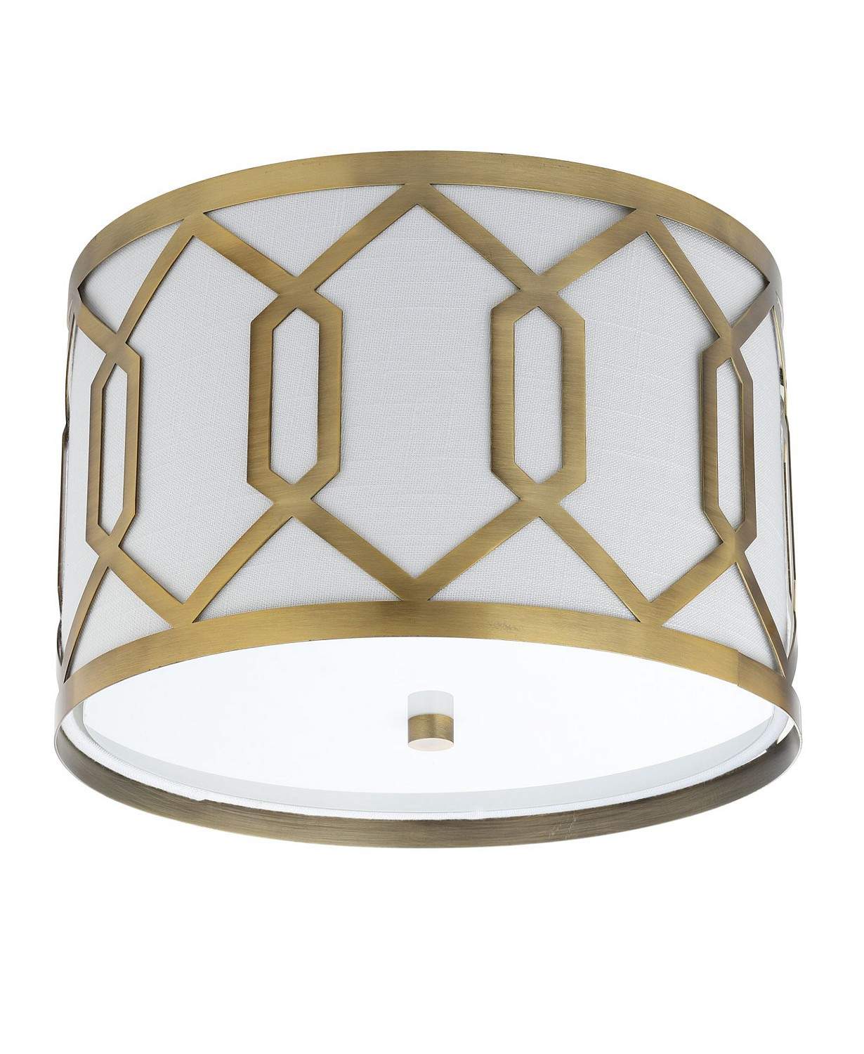 JONATHAN Y Hex 2-Light Metal Led Flush Mount & Reviews - Home - Macy's | Macys (US)