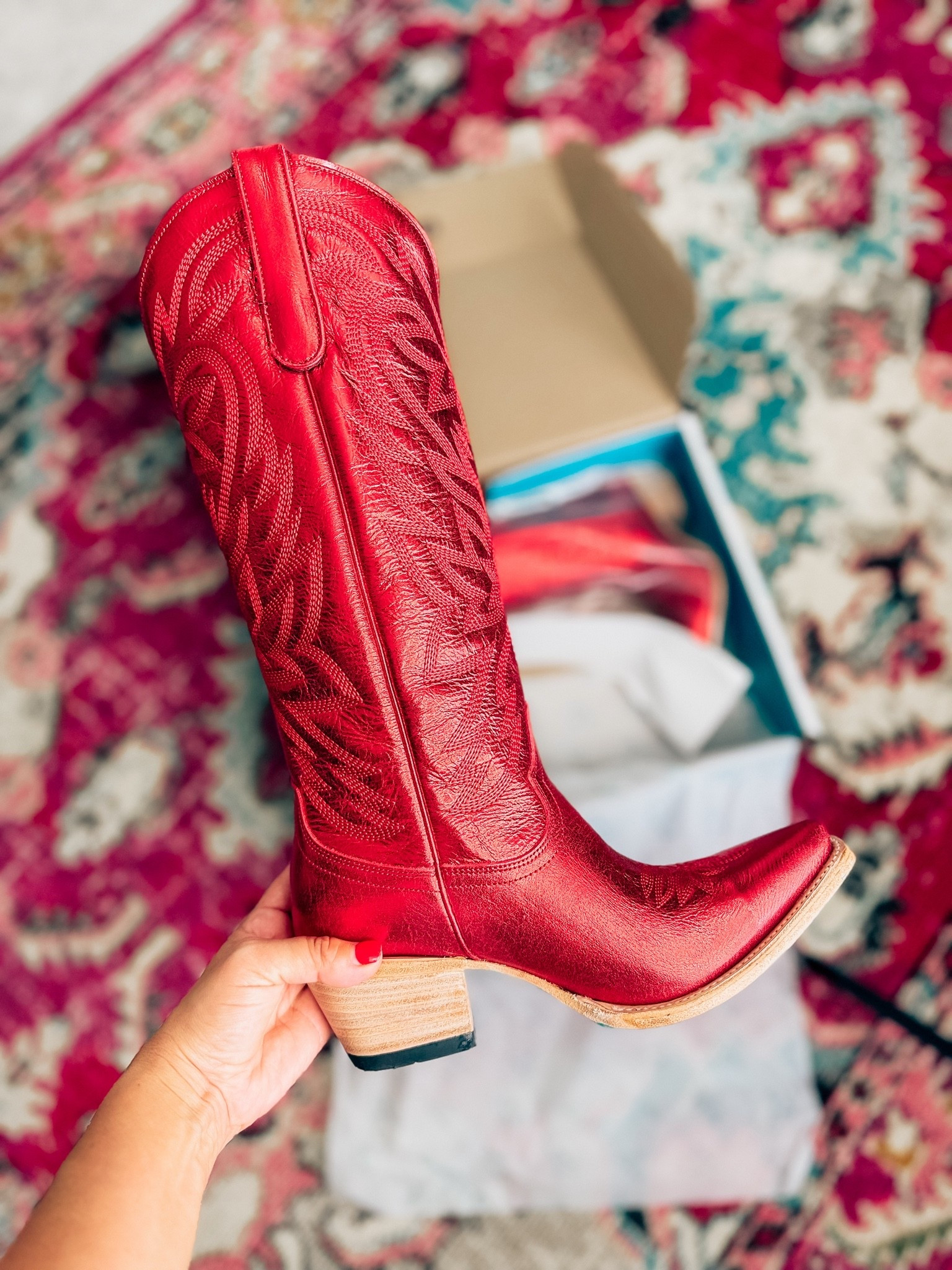 The perfect red cowgirl boot - lane boots use discount   code KIERSTEN10

#LTKgrwm #LTKootd